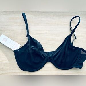 Joe Fresh Black Mesh Underwire Bra 36D BNWT New